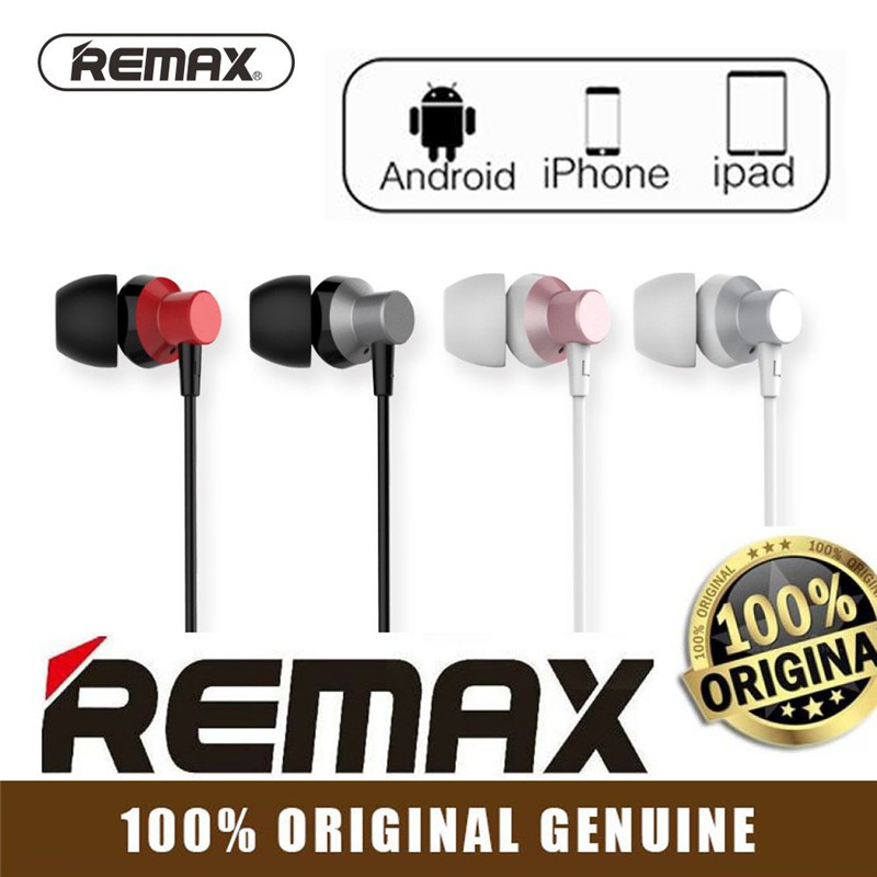 Remax RM 512 Stereo Earphones 3D Bass Music Clear Wired In ear