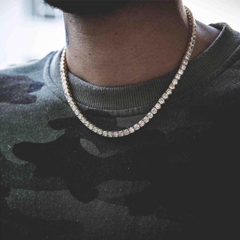 Mens diamond chain hot sale and pendant