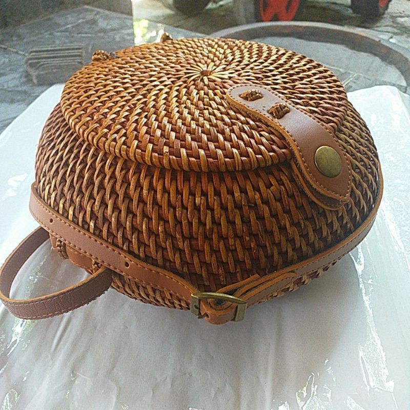 Rattan bag on sale