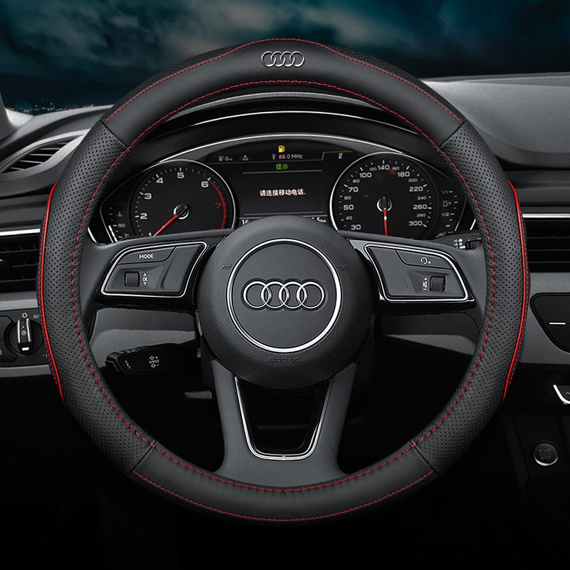 Audi steering wheel on sale cover with logo