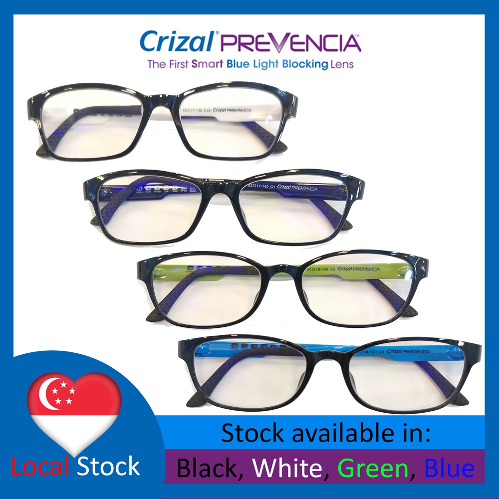 Crizal blue hot sale ray glasses