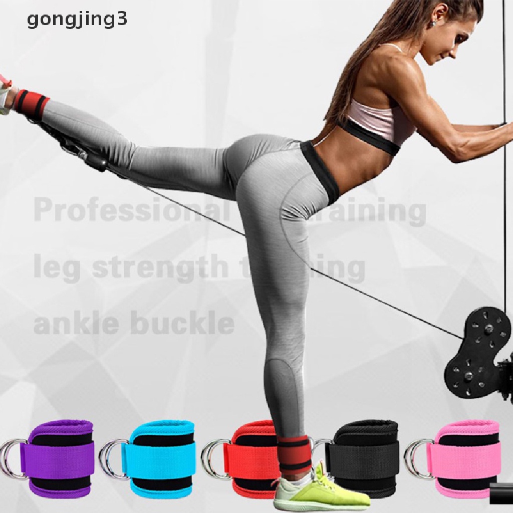 gongjing3] Gym Ankle Straps for Cable Machines Gym Buckle Padded Gym Cuff  For Leg Training