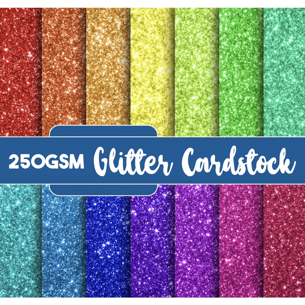 Toolbuddy Heavyweight Glitter Cardstock Paper 300gsm 50