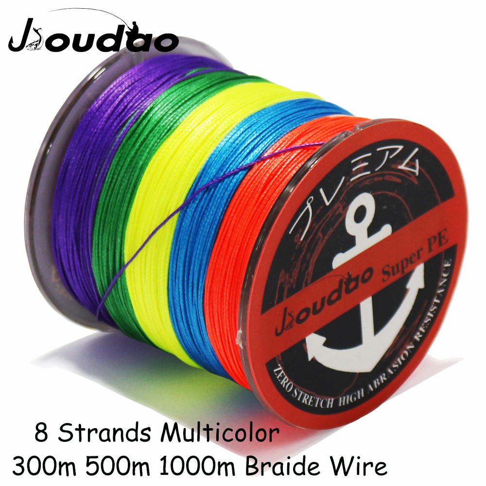 Fishing Wire 300M Multicolor 8 Strands Braided Fishing Line Sea Saltwater  Carp Fishing Weave Extreme 100% PE Fishing Line (Color : Multicolor, Line