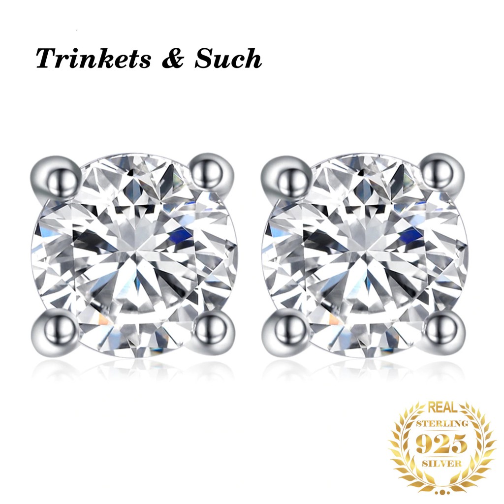 Real diamond sale stud earrings