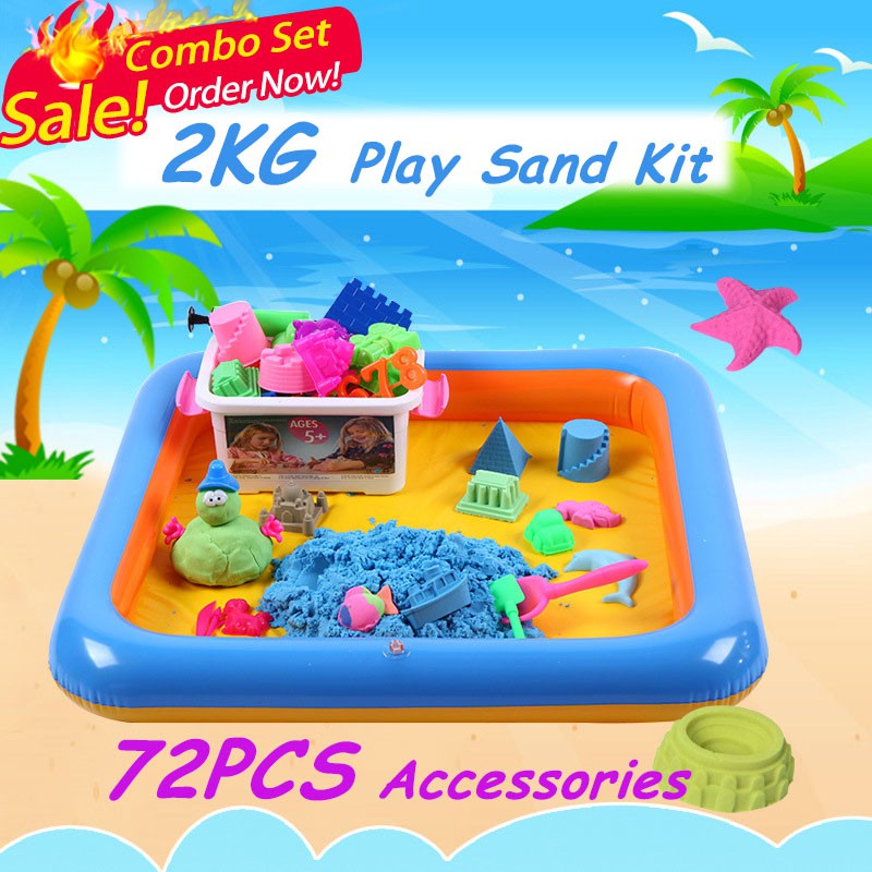 Magic Kinetic Sand + Accessories Glowing in the Dark ! A large set of up to  1.5 kg of sand!, Toys \ Creative toys