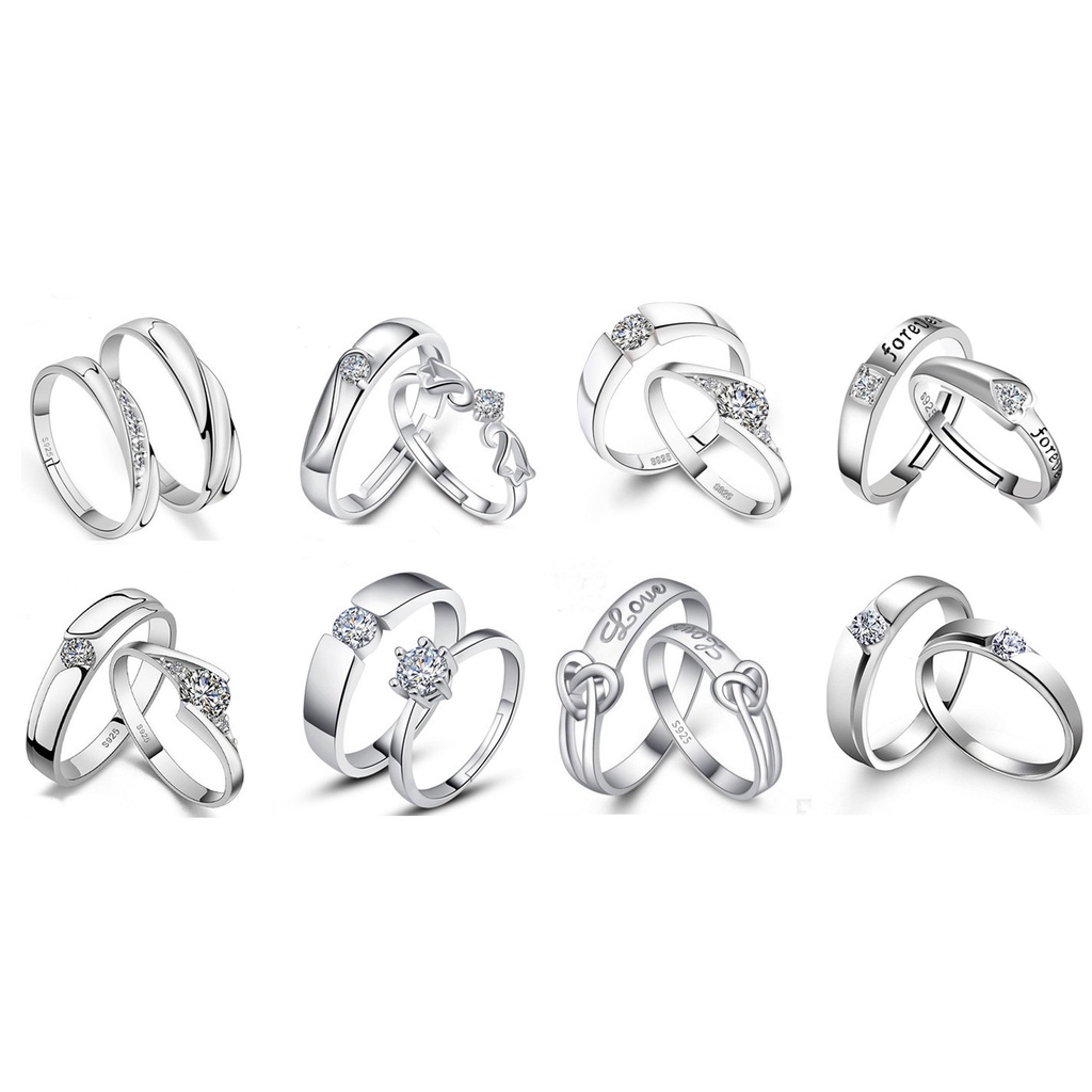 Adjustable hot sale couple rings