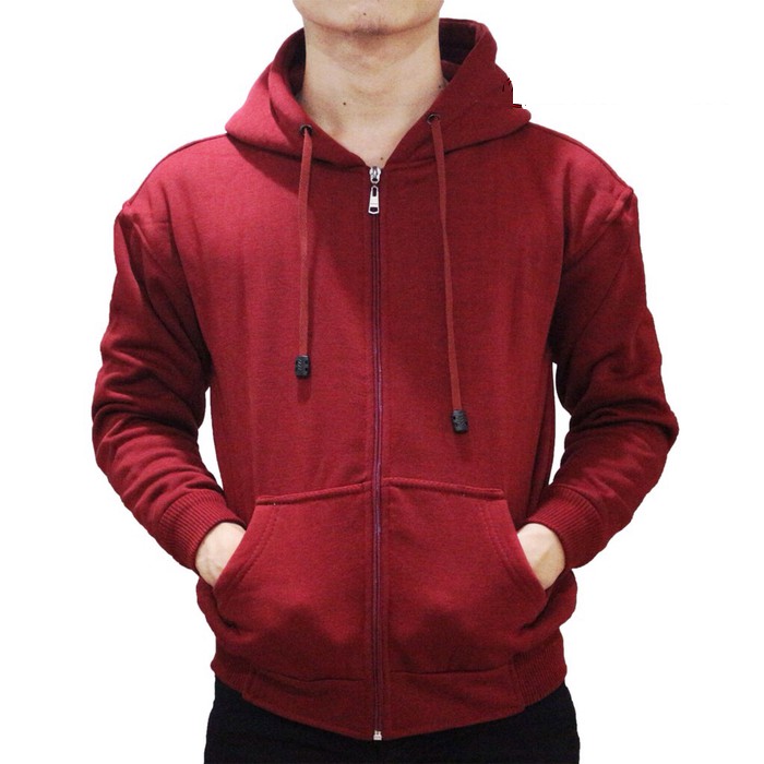 Maroon on sale zipper hoodie