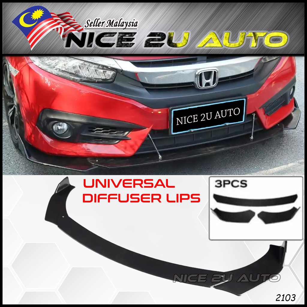 Universal front bumper lip kit for all cars