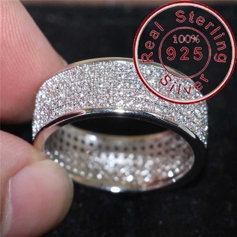 Real silver hot sale wedding bands