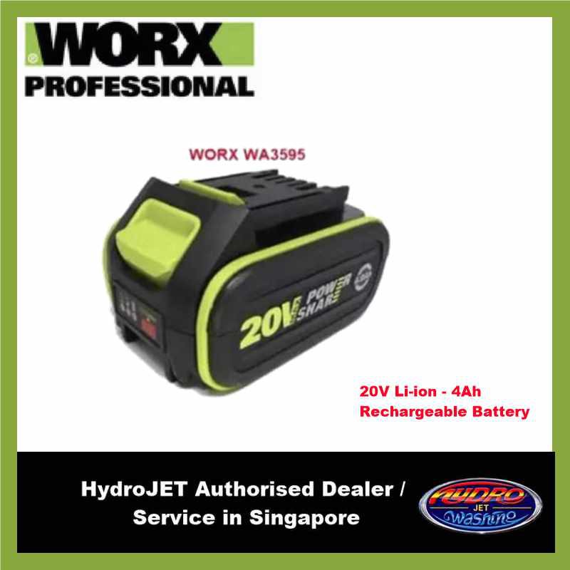 Worx Professional 20V Li ion Battery WA3595 4Ah