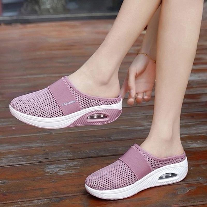 Women Air Cushion Slip On Walking Shoes Orthopedic Diabetic Walking Shoe Plus Size