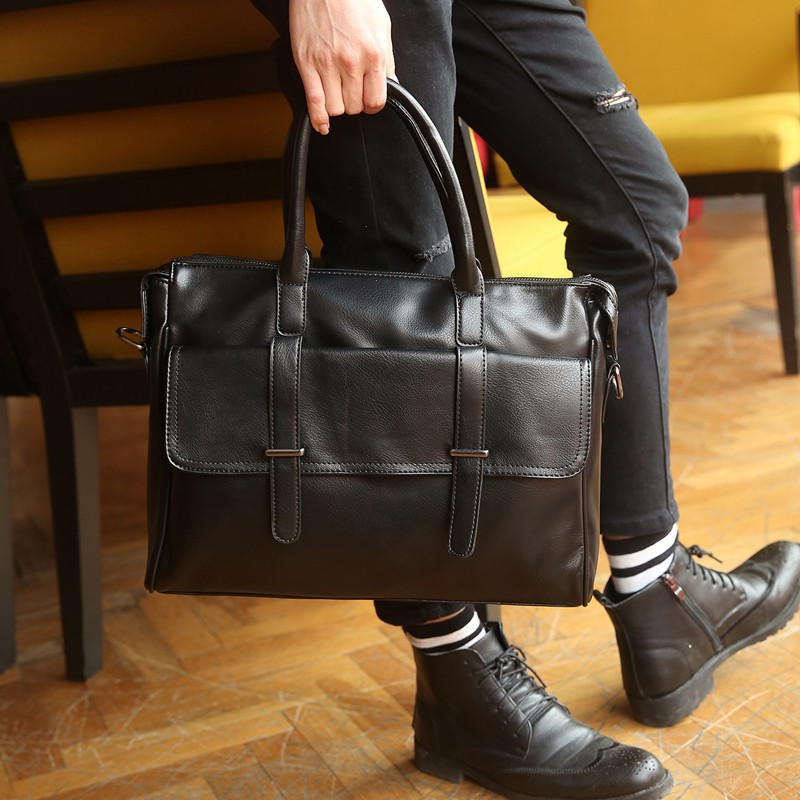 Mens leather bags for on sale work