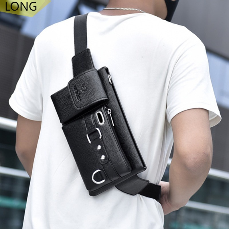 Sports Mens Waist Bag Multifunction Chest Bags Casual Messenger