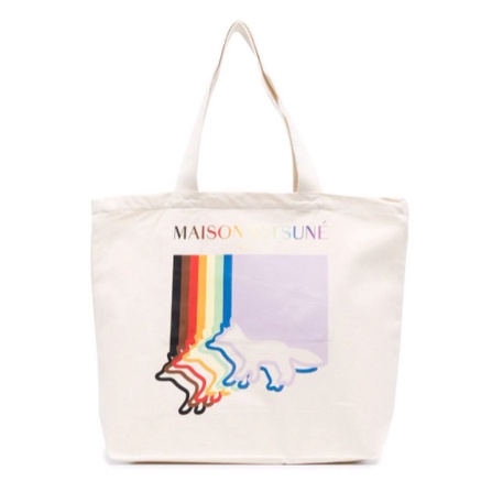 Rainbow canvas store bag