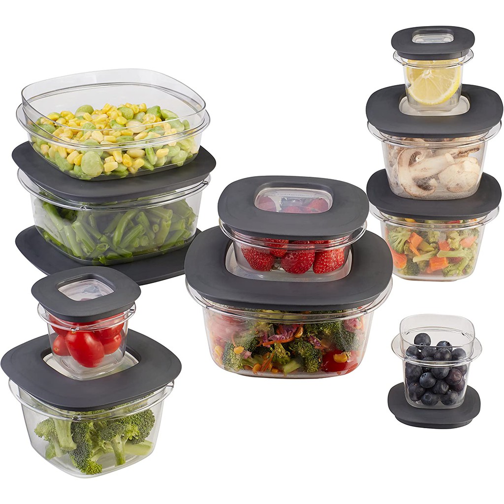 Buy Rubbermaid Premier Food Storage Container, 9 Cup, Grey (3 Pack