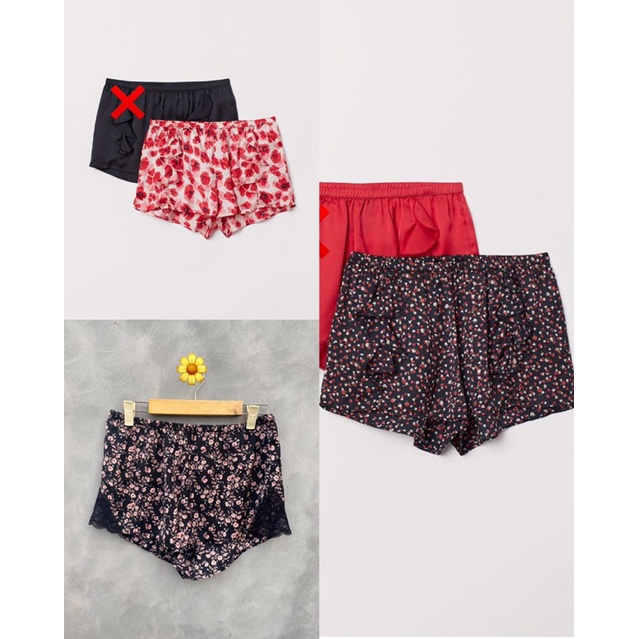 H m pyjama satin shorts hnm shorts hnm Sleep Pants Shopee Singapore