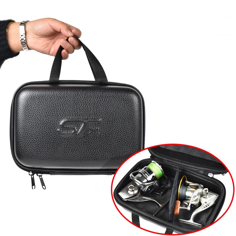 Fishing Tackle Storage Case Shockproof Waterproof Cover Spinning Case Fish  Reel Bag Leather Protective Hard Reel Case