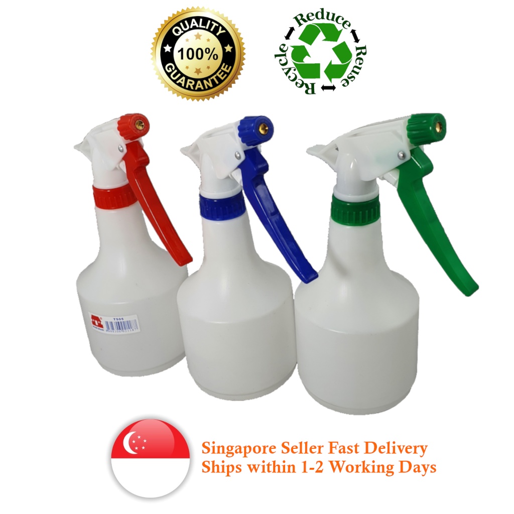 Reusable Clear Plastic Spray Bottle 500ml or 1000 ml or 1 litre