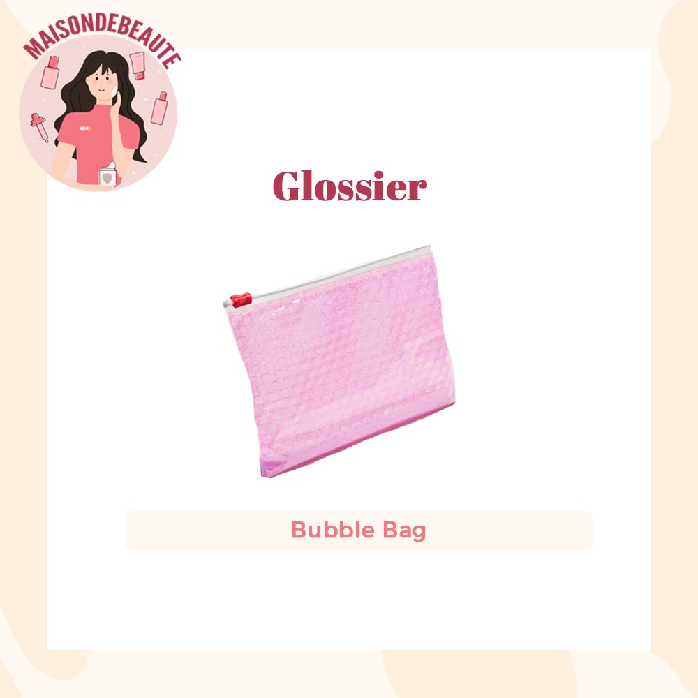 GLOSSIER BUBBLE ZIPLOCK / PINK POUCH