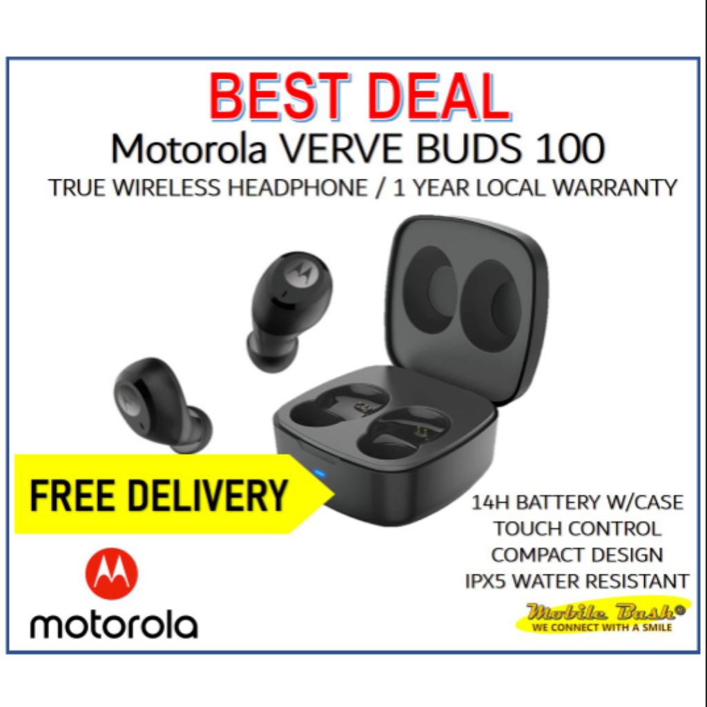 Motorola Verve Buds 100 Singapore warranty Shopee Singapore