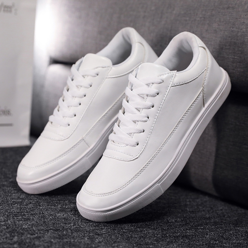 All white mens deals leather shoes