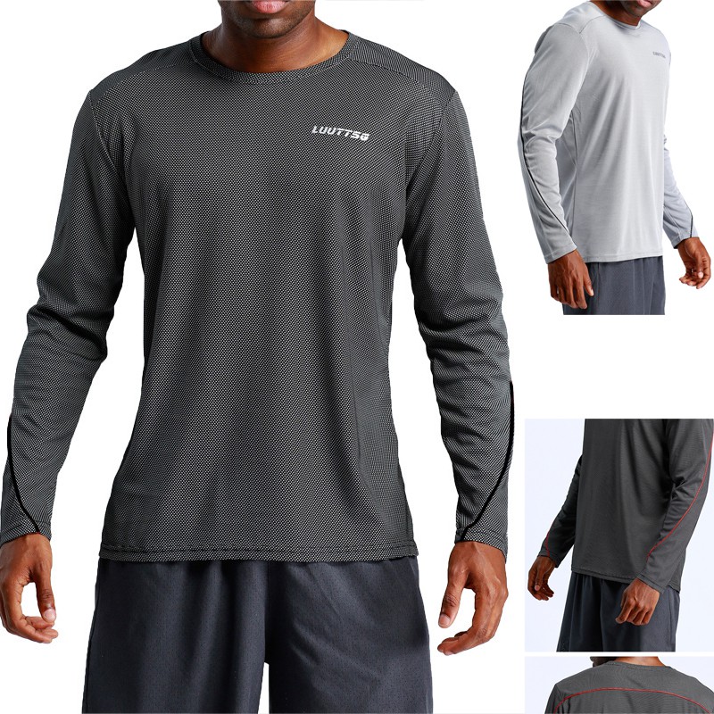 Men's Sport Shirt Long Sleeve Breathable Fabric Loose Gym