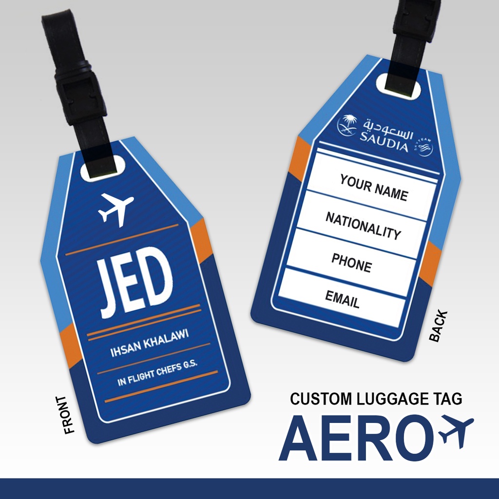 Custom crew store luggage tags