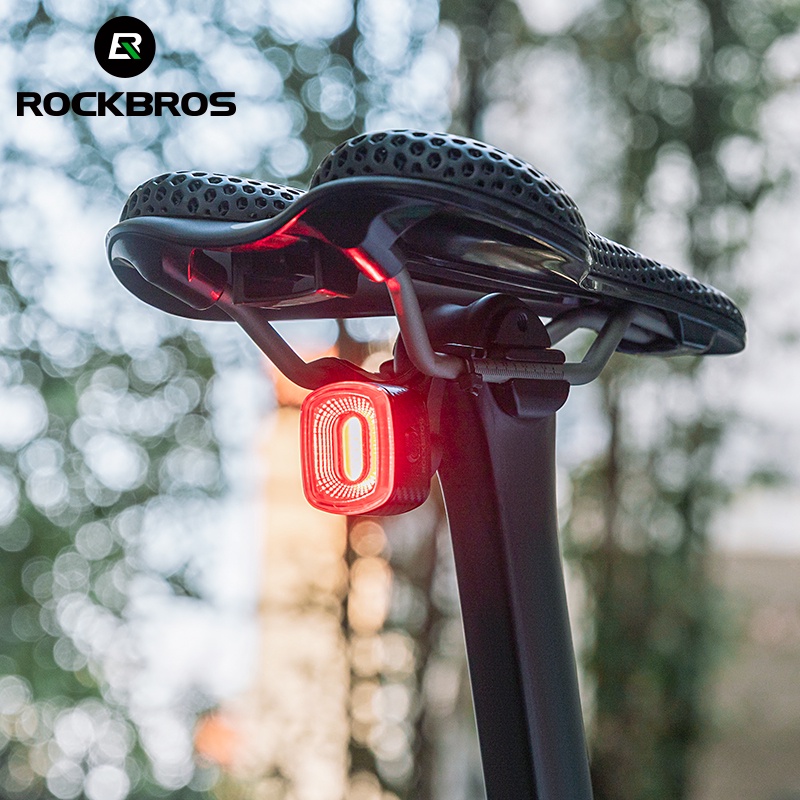 ROCKBROS bicycle light waterproof anti-theft smart tail light wireless  remote control 120DB bicycle tail light