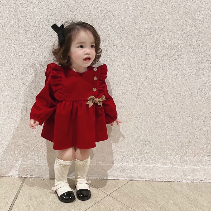 Red velvet clearance dress kids