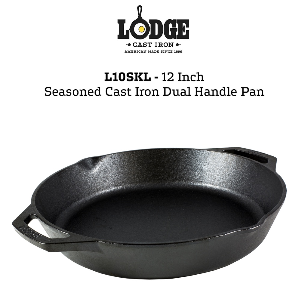 Lodge 12 Inch Cast Iron Dual Handle Pan - L10SKL