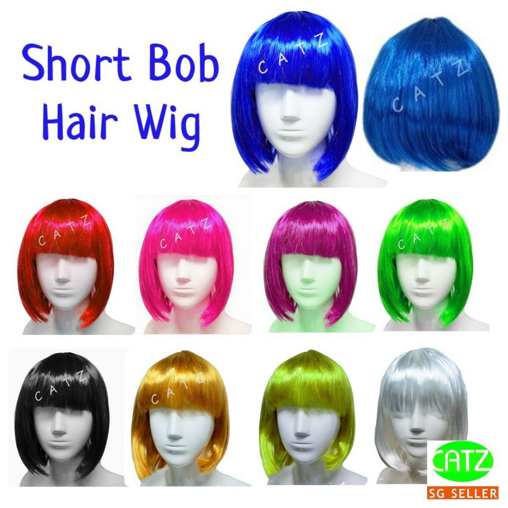 SG Seller Hair Wig BOB Hair Wig Fashion Wig Party Wig Halloween