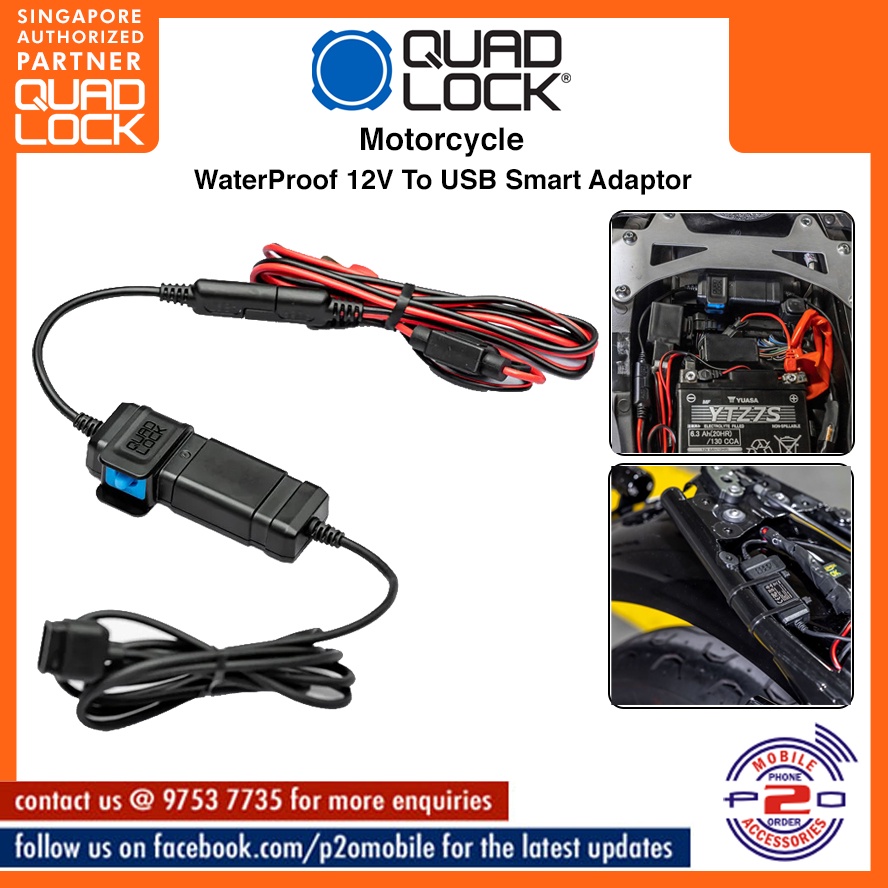 Quad Lock 360 Accessory - Waterproof 12V To USB Smart Adaptor