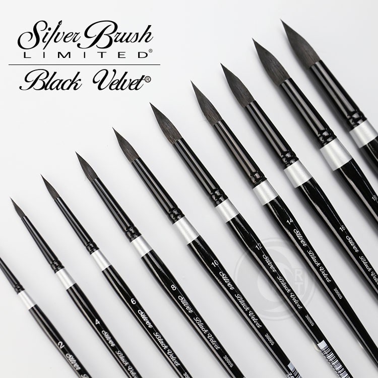 SilverBrush BlackVelvet Squirrel & Risslon Watercolor Brush 3000S