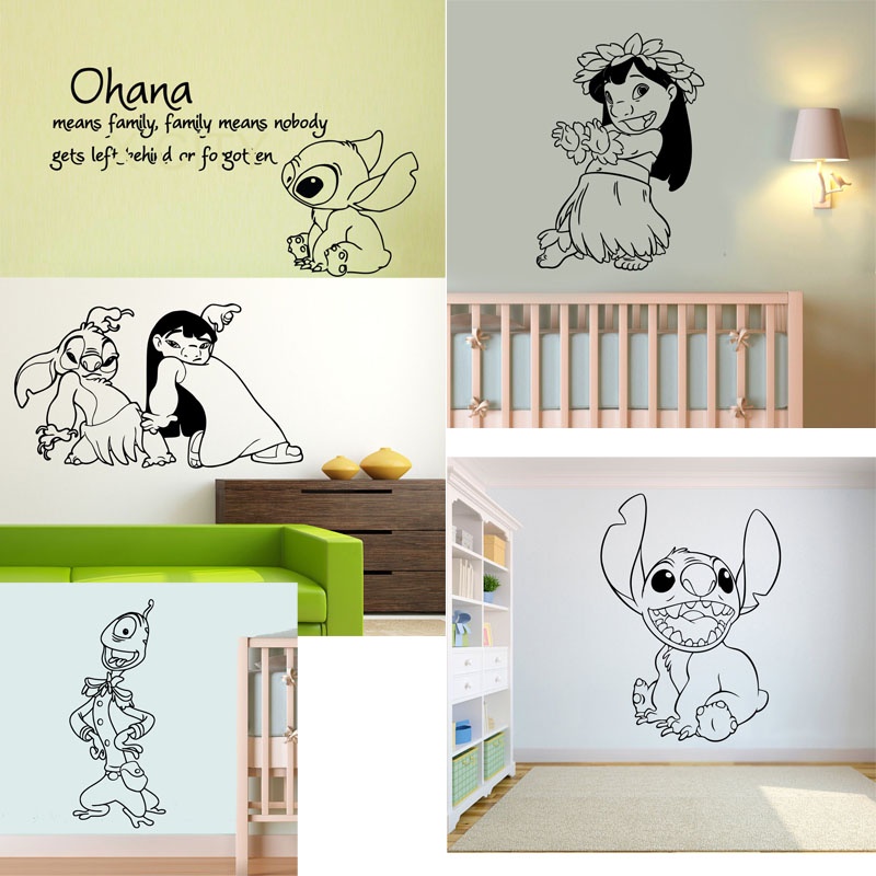 Cheap Wall Decals - Ohana Wall Quote Family Lilo Stitch Decal