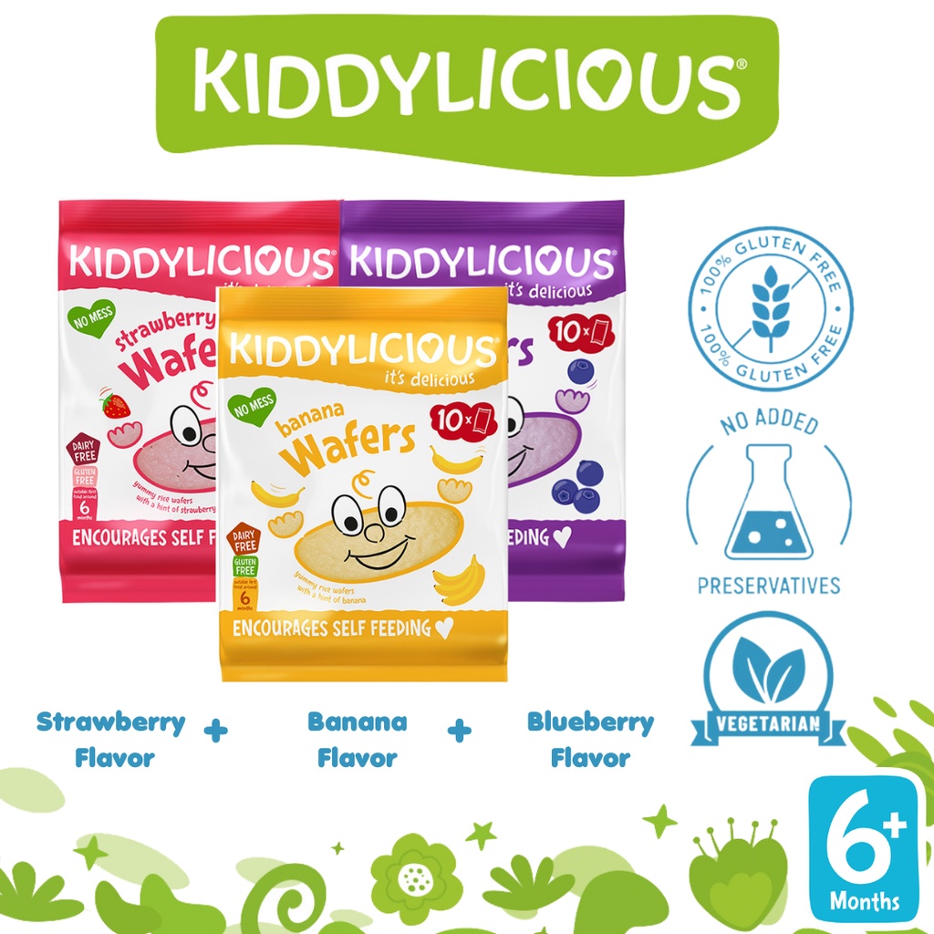 Kiddylicious Banana Wafers Snack 40g 6 Month+