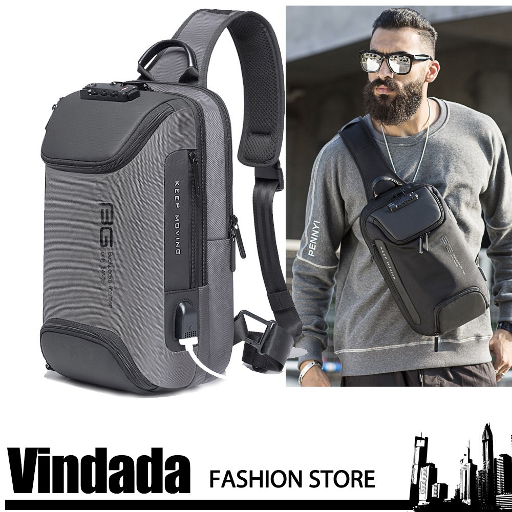 Multifunction Sling Bag Anti theft Crossbody Bag With Lock