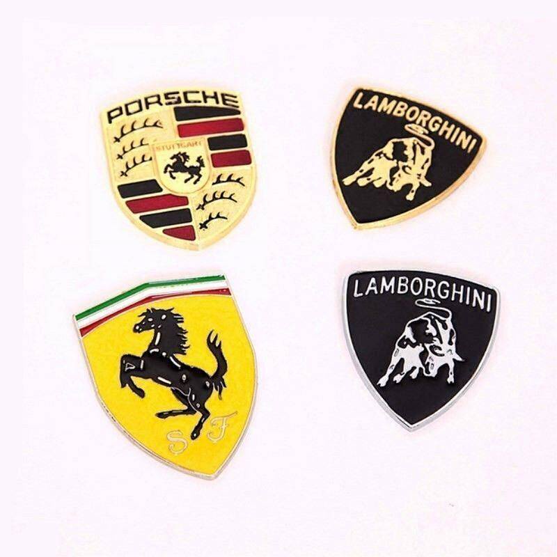 Lamborghini Ferrari Porsche Sports Car Gtr Performance Sign Sticker Metal  Car Badge Sticker Decorative Sticker Notepaper Auto fashion brand products