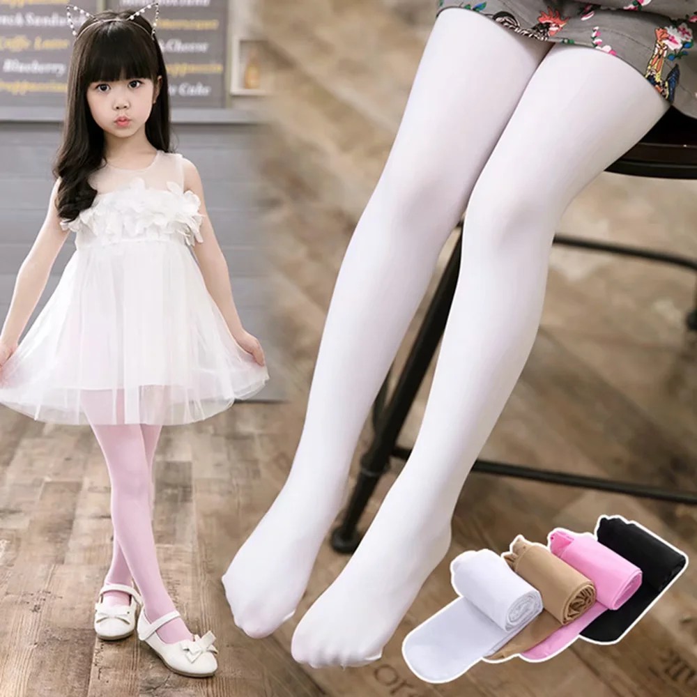 Princess Girl Dance Socks Baby Tights Kids Velvet White Stocking