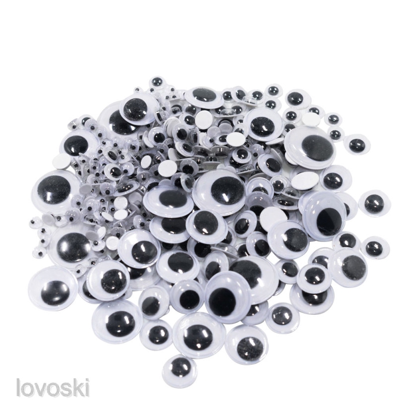 12pcs Large Googly Eyes 2.7 Inch Self Adhesive Wiggle Eyes Plastic Black  Eyes Jiggle Craft Eyes Stickers Eyes 