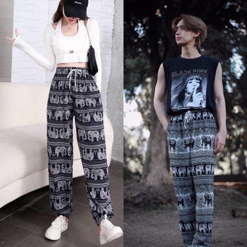 🚚[SG SELLER] UNISEX elephant pants/ long pants/ beach pants