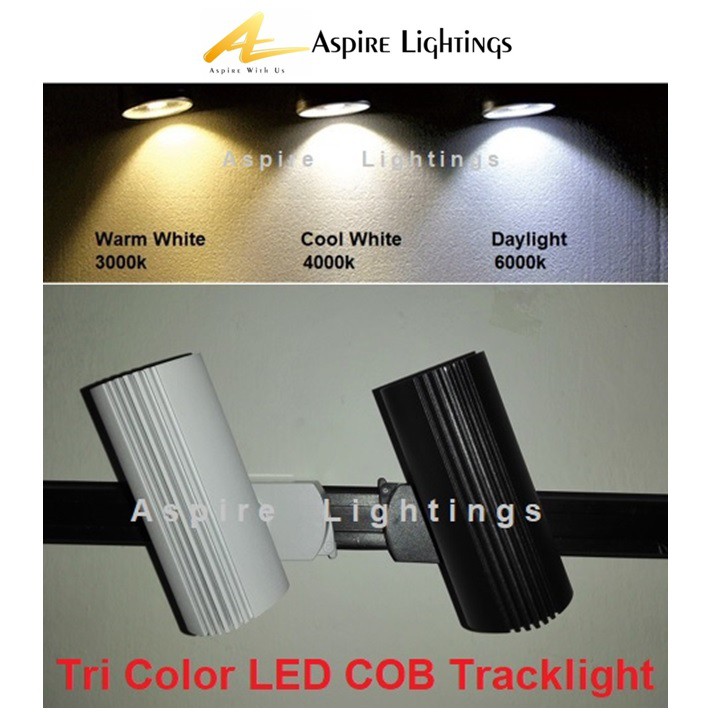 LED COB Tracklight 10W 20W Daylight Warm White Cool White Tri Color  Spotlight Track light BTO Lighting