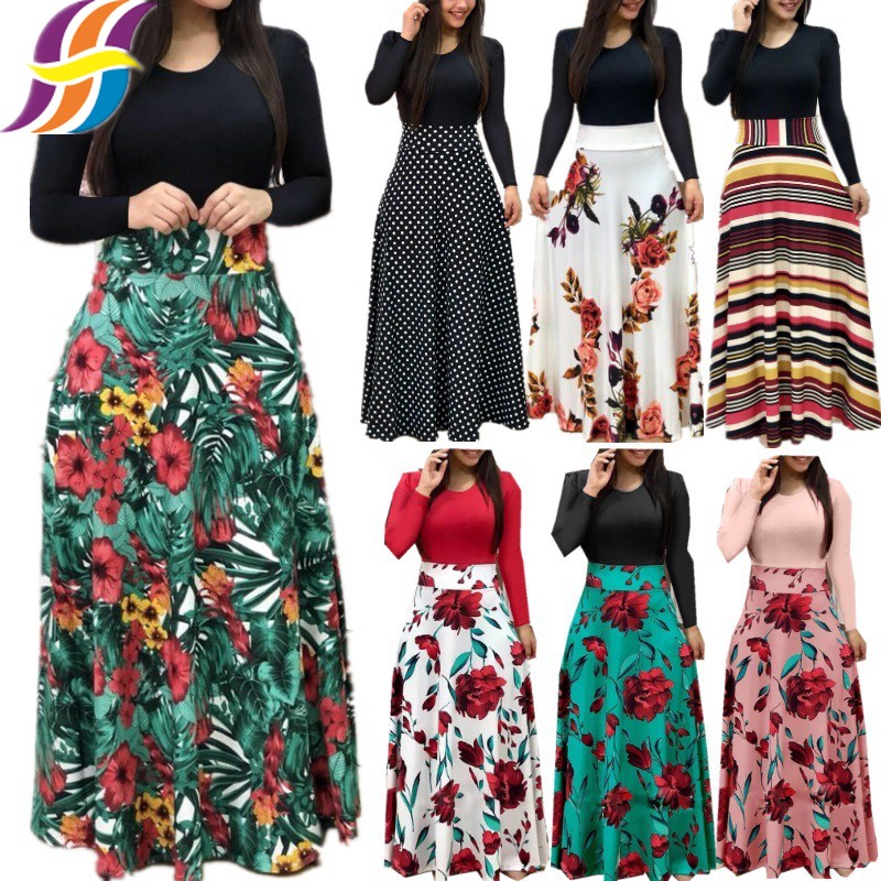 Maxi dress store long sleeve casual