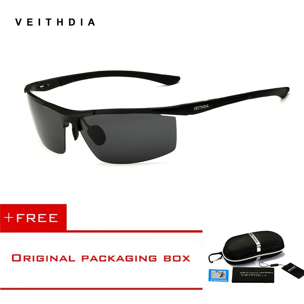 VEITHDIA Aluminum Magnesium Sport Sunglasses Polarized Men Driving Sun  Glasses