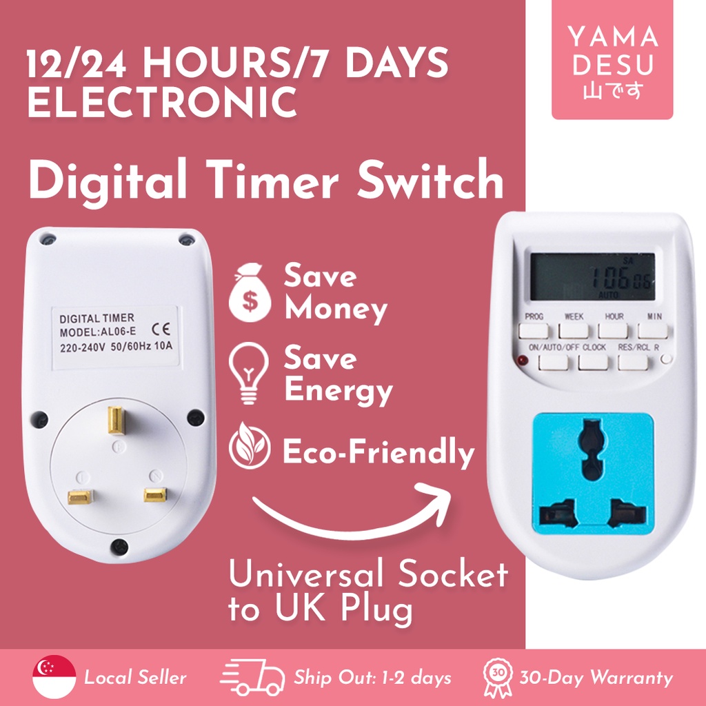 Automatic Smart Digital Programmable Timer Switch with Smart Socket Plug