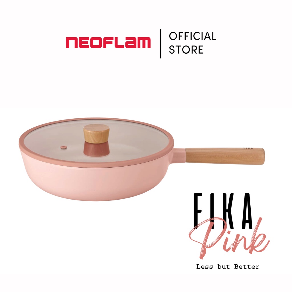 Neoflam Retro 1.5QT Ceramic Nonstick Saucepan w/Glass Lid, Pink :  : Home