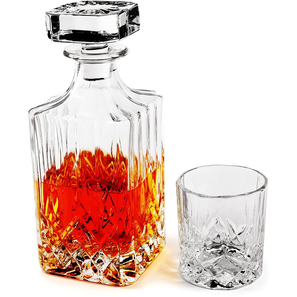 Buckingham Crystal Whiskey Decanter Set
