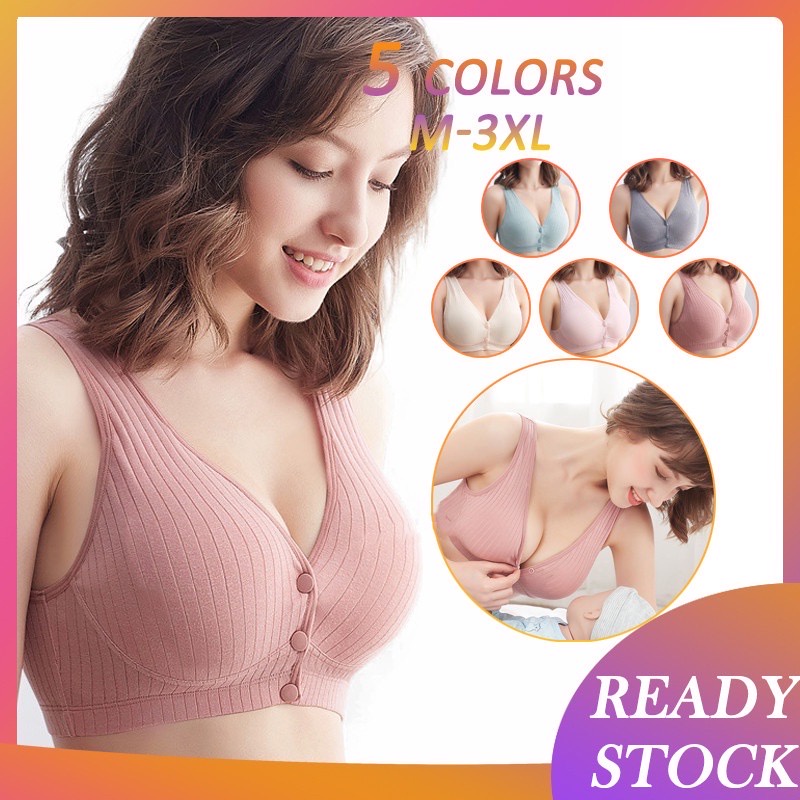 Sports Bra Plus Size M-5Xl Breastfeeding Bras Maternity Nursing Bra Feeding  Underwear For Pregnant Women Seamless Ice Silk Bra,Black,36 (L) :  : Fashion