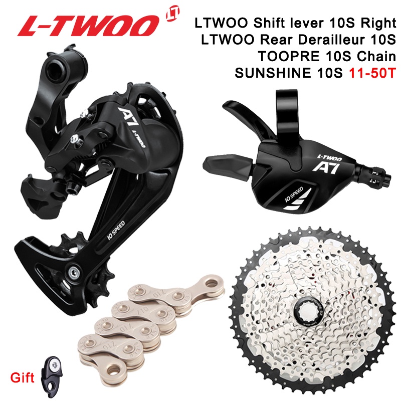 LTWOO A7 10 Speed Shifter Rear Derailleurs RD Sunshine Cassette Cog Toopre Bike Chain Groupset 42 46 50T for Shimano