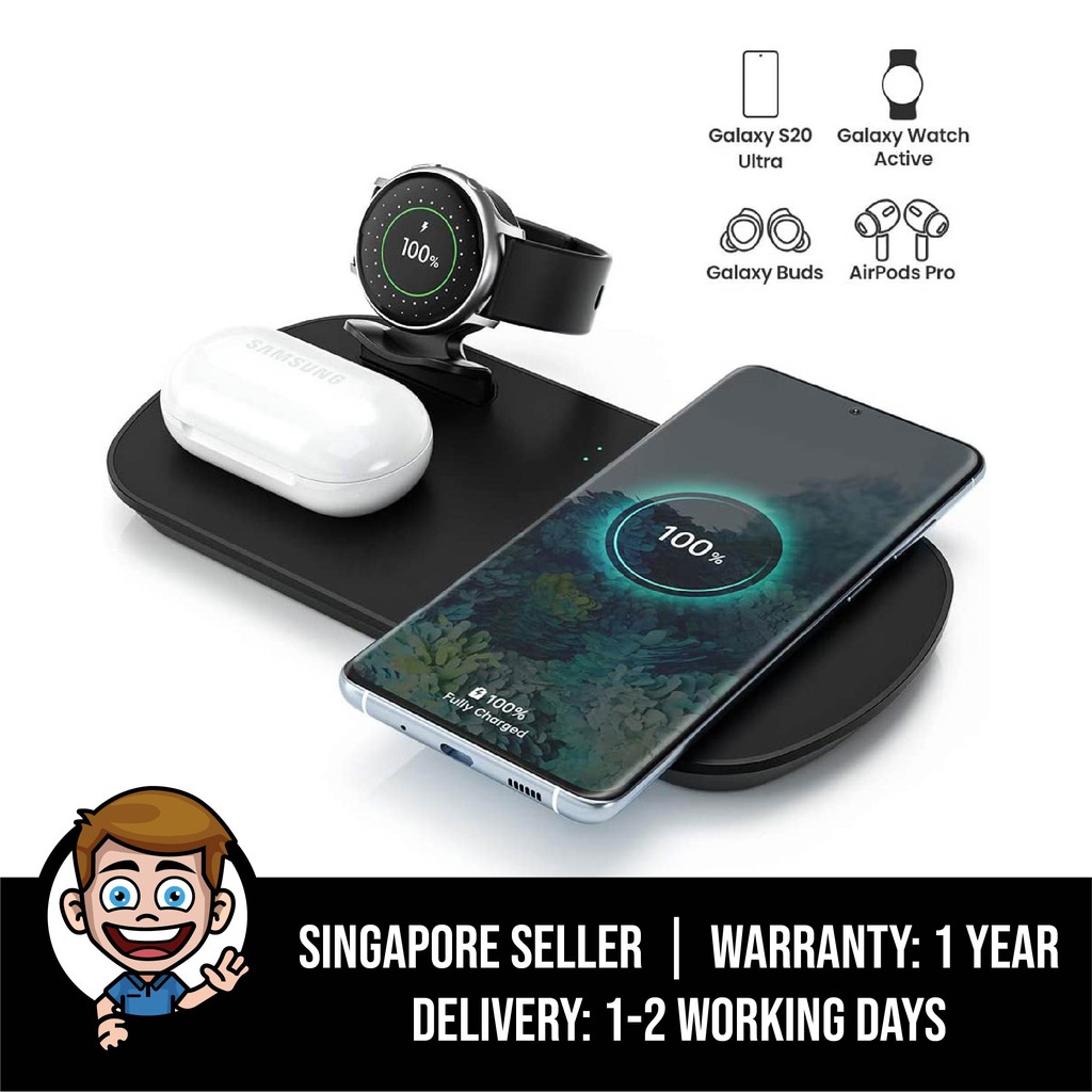 3 in 1 Wireless Charging Pad Wireless Charger for Samsung Galaxy